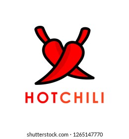 red chili pepper vector illustration on white background