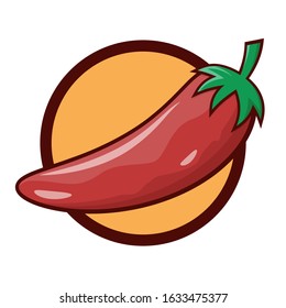 red chili pepper vector illustration