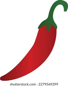 Red chili pepper, vector illustration