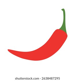red chili pepper vector illustration on white background for kitchen textile.
