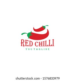 Red chili pepper vector template Logo