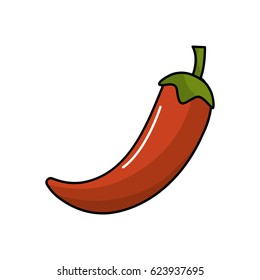 red chili pepper vegetable icon