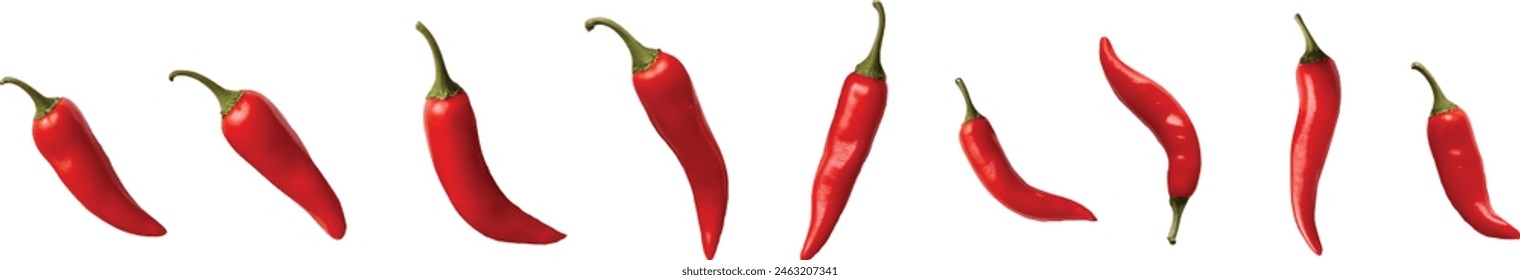 Rote Chili Pfeffer weiße Hintergrund Illustration