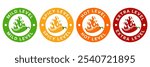 Red Chili Peppers Fire Flames icon. Chili mild level, spicy level, hot level, extra level Label. Hot Spicy green, yellow, orange icons. Logo Spicy. Extra chilli badge. Hand drawn. Vector illustration.