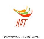 Red chili peppers icon. Logo for mexian restaurant. Vector illustration