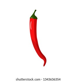 Red chili peppers on a white background, spicy fruit, spice, food, vegetable.