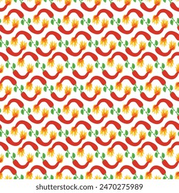 red chili peppers seamless pattern