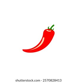 Red chili spicy pepper. Hot chili spice pepper vector icon illustration paprika cooking background