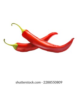 red chili with style hand drawn digital painting illustration