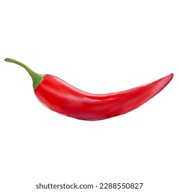 red chili with style hand drawn digital painting illustration