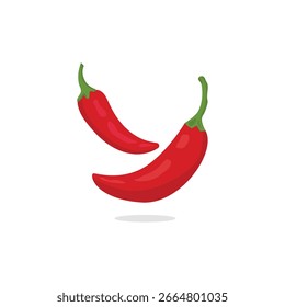 Red chili vector art. Red hot chili paper vector illustration. Red hot chili pepper icon on white background