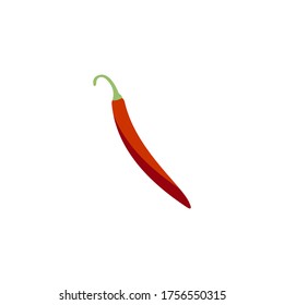 Red chili vector icon. Flat design