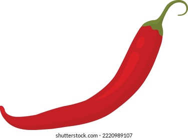 ilustración vectorial de chile rojo. Vegetación vegetal
