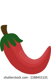 red chili vector with transparent background