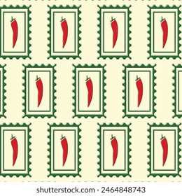 Red Chili Wallpaper seamless pattern