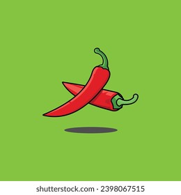 red chilies vector logo illustration