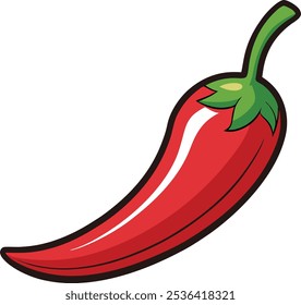 red chilis vector artwhite background
