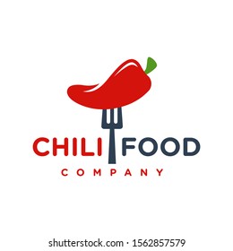 red chilli food logo design