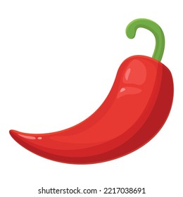 Vector de dibujos animados de iconos de chili roja. Caliente picante. Pimienta picante