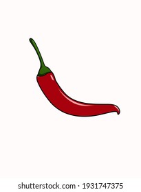 a red chilli icon vector