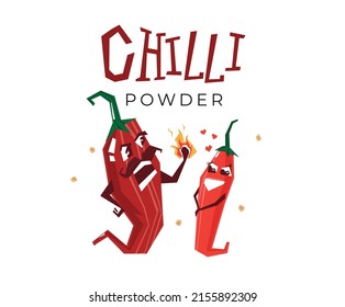 Ilustración de Red Chili. Vector Garam Masala