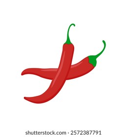 Red Chilli, Indian Symbol Vector Illustration