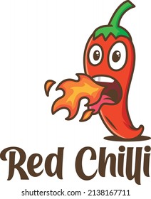 red chilli mascot logo made by using adobe 