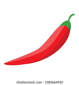 Red chilli pepper icon. Isometric of red chilli pepper vector icon for web design isolated on white background