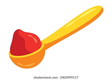 red chilli pepper powder vector isolated