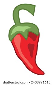 red chilli pepper vector isolated