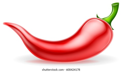 A red chilli pepper vegetable illustration