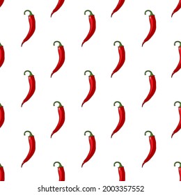 Pimientos de chile rojo sobre un fondo blanco. El fondo es impecable. diseño de impresión en textiles, embalaje 