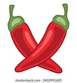 red chilli peppers vector isolated