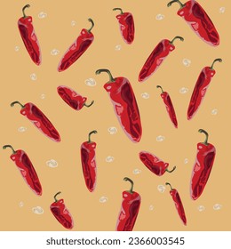 Red Chillies Illustration. Food Illustration. Vegetable. Red Chillies. Food art