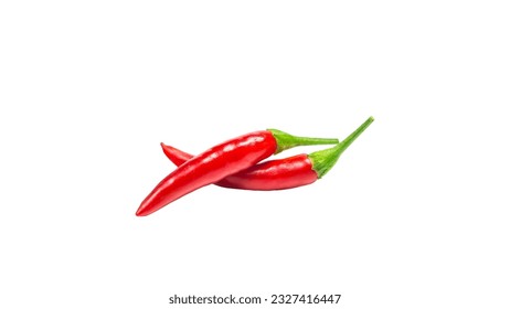 Red Chillies with white background. Hot and fresh red chillies to enhance the spice in foods.