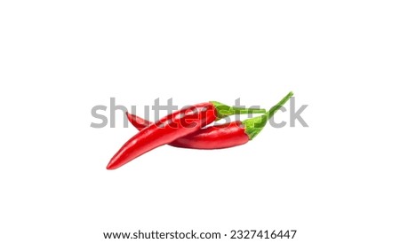 Red Chillies with white background. Hot and fresh red chillies to enhance the spice in foods.