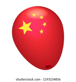 Red china balloon icon. Isometric of red china balloon vector icon for web design isolated on white background
