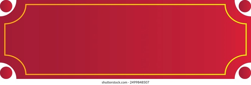 Rote chinesische Grenze mit Farbverlauf minimalistisches Design. Vektorgrafik