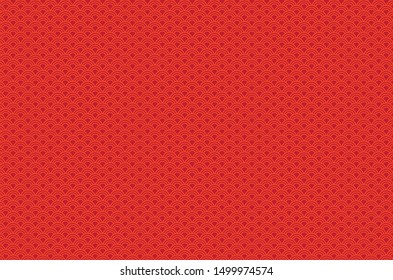 Red Chinese clean semi circle geometric background for festive occasion ideal for framing text in gold yellow