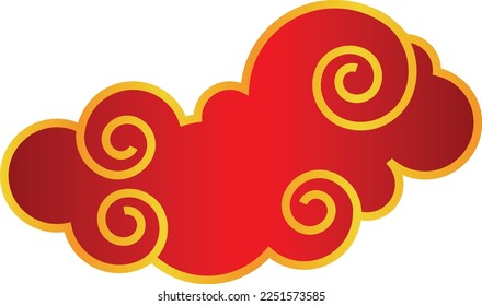 rote Chinesische Wolke für Tapetenverzierungen des chinesischen Neujahrs