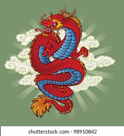 Red Chinese Dragon