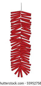red chinese firecrackers vector on a white background