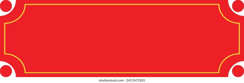 Red Chinese Frame and Border. Isolated On White Background