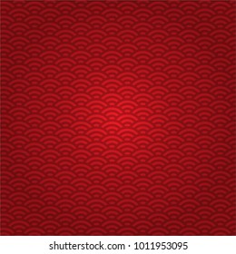 red Chinese, Japanese wave pattern vector design background 