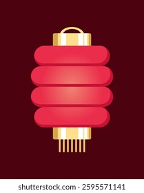 Red Chinese Lantern, Lunar New Year and Mid-Autumn Festival Decoration Graphic. Decorations for the Chinese New Year. Chinese lantern festival.