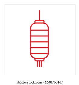 icono del vector de linterna chino rojo para la decoración