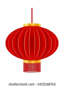red chinese lanterns for holiday and festival decoration for design stock vector illustration isolated on white background
