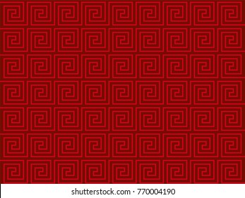 red chinese oriental pattern 