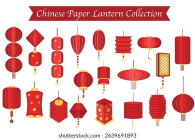 Red Chinese Paper Lantern Variety Pack: Festive Asian Decorations