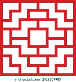 Rotes chinesisches Muster. Japanisches Muster. Für Chinesisch Neujahr.